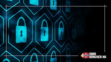 Mørk blå bakgrunn med nøkkellås illustrasjonsmønster