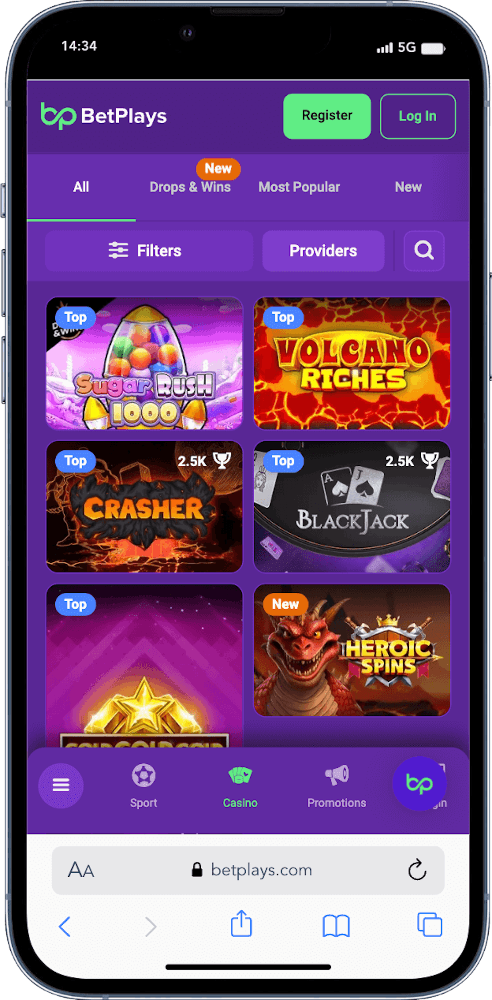 Betplays Casino mobil