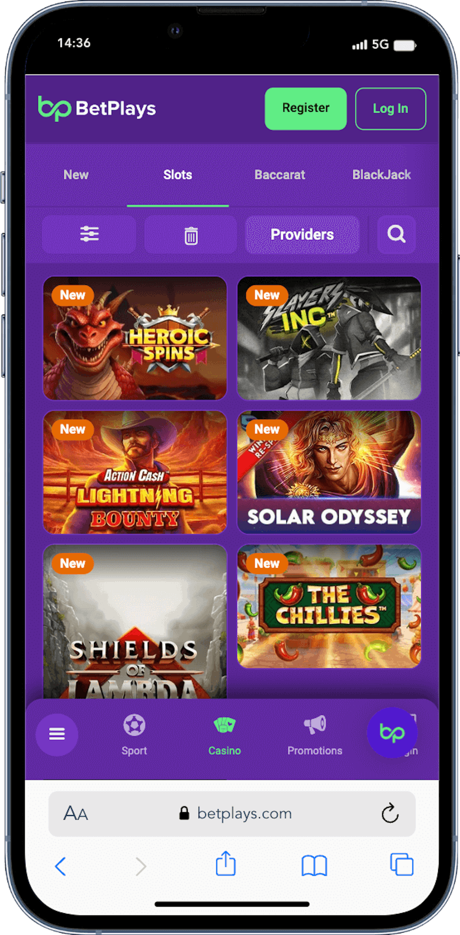 Betplays Slots mobil