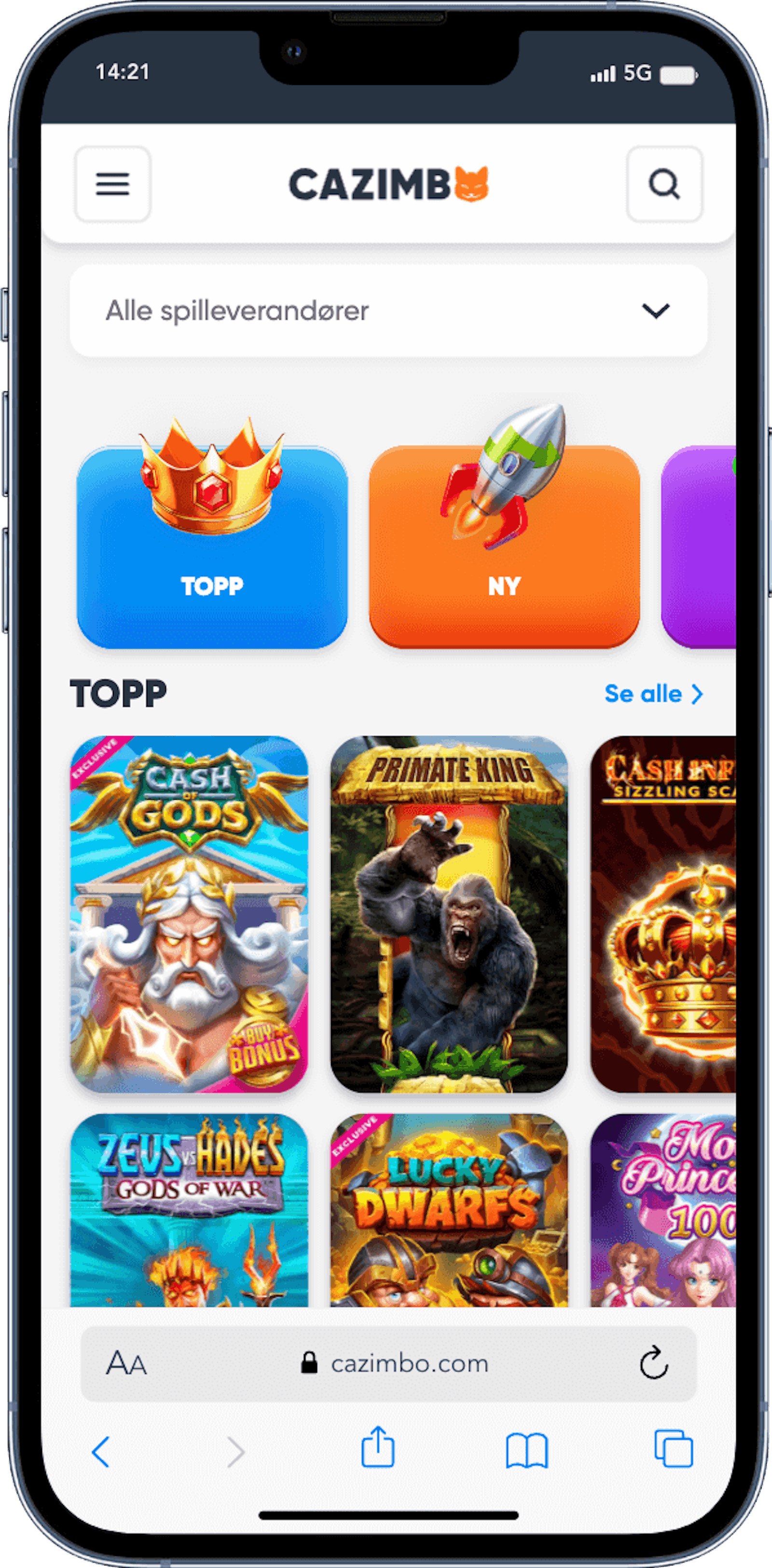 Cazimbo Casino mobil