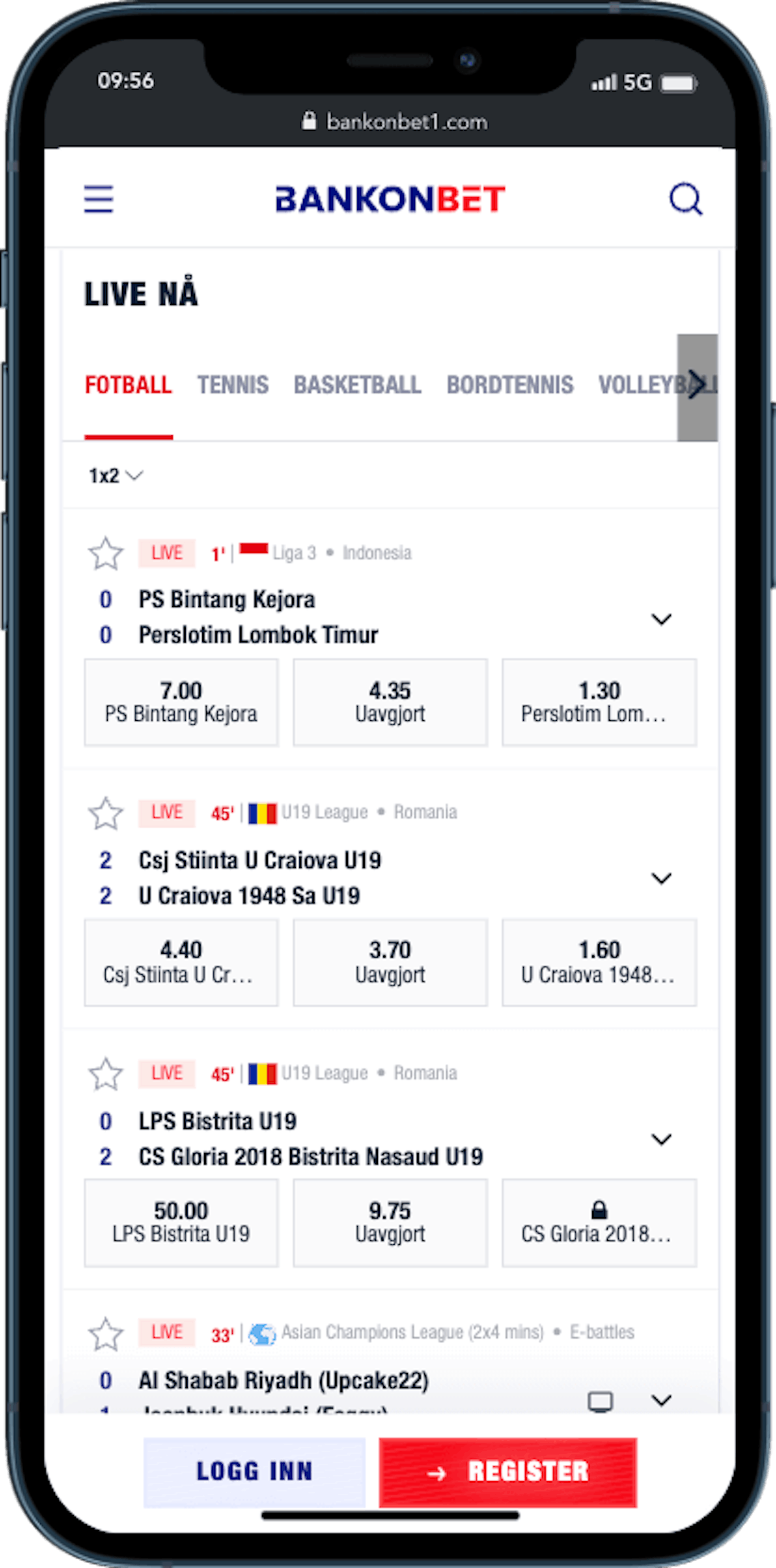 Bankonbet odds pa mobil