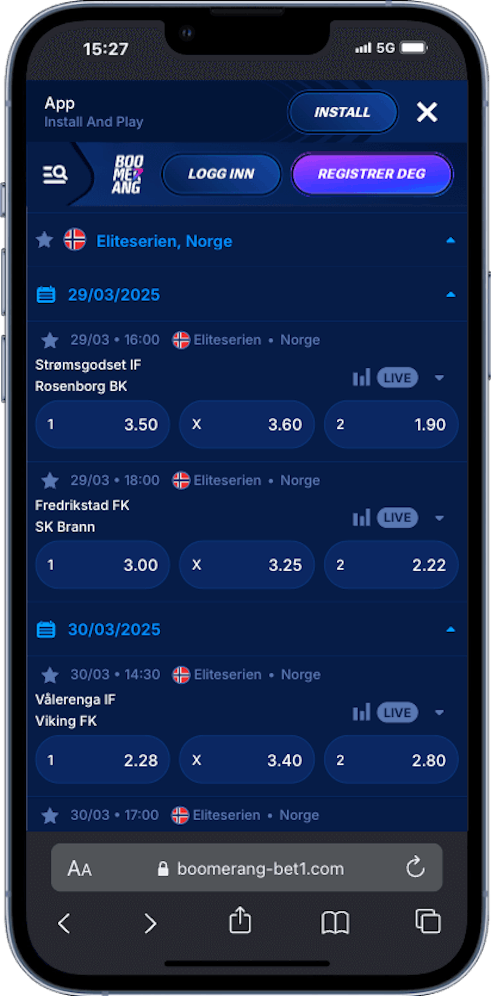 Boomerang Odds mobil