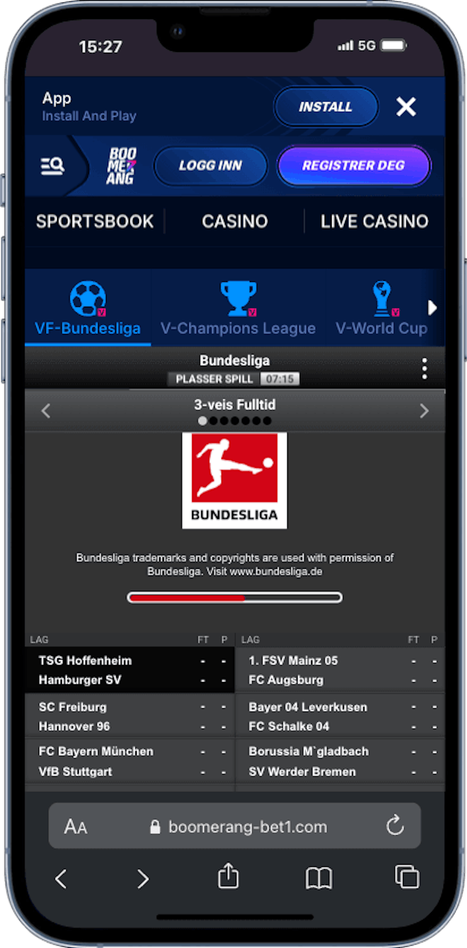 Boomerang Virtuelle Odds mobil