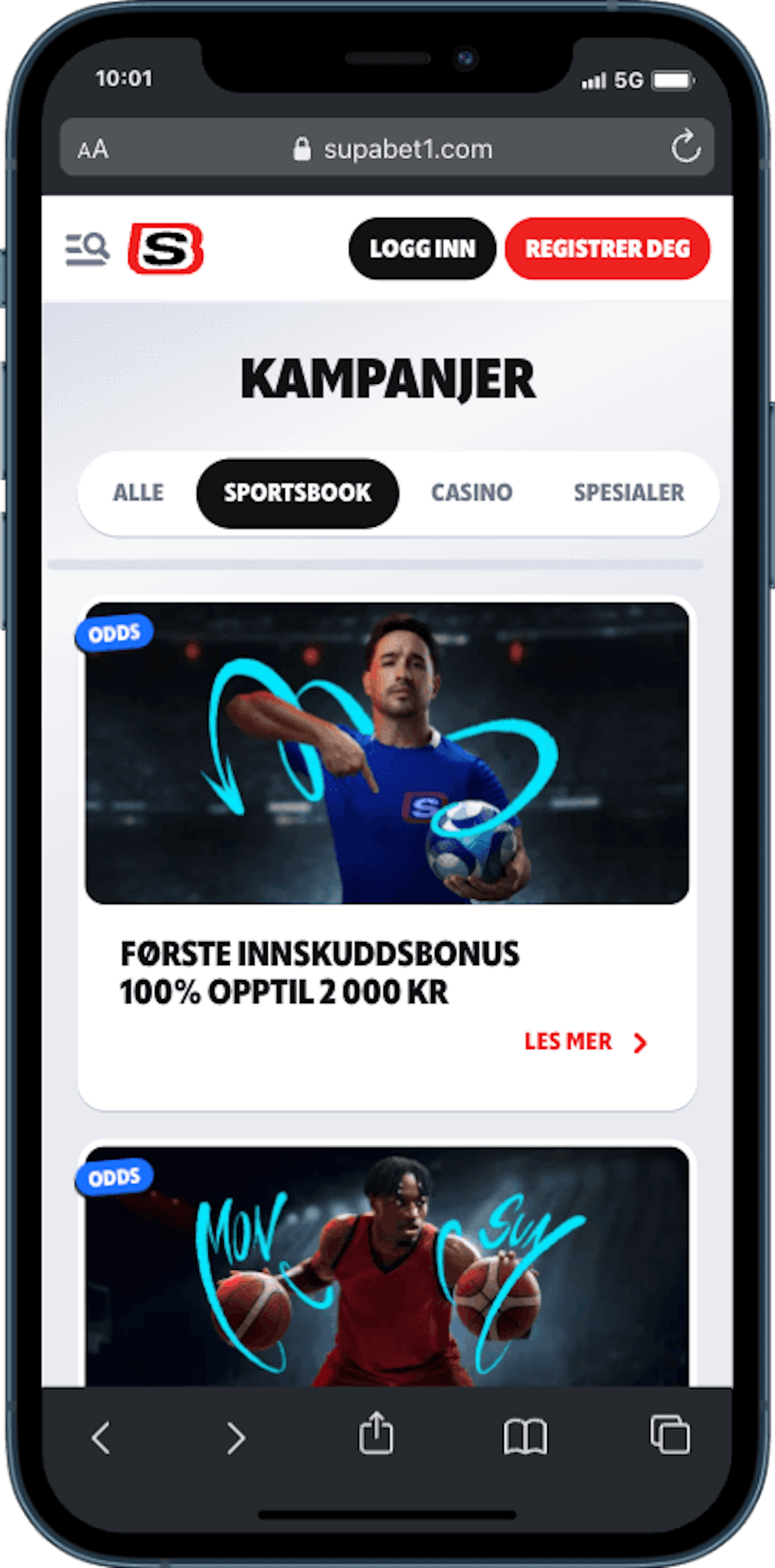 Supabet kampanjer mobil