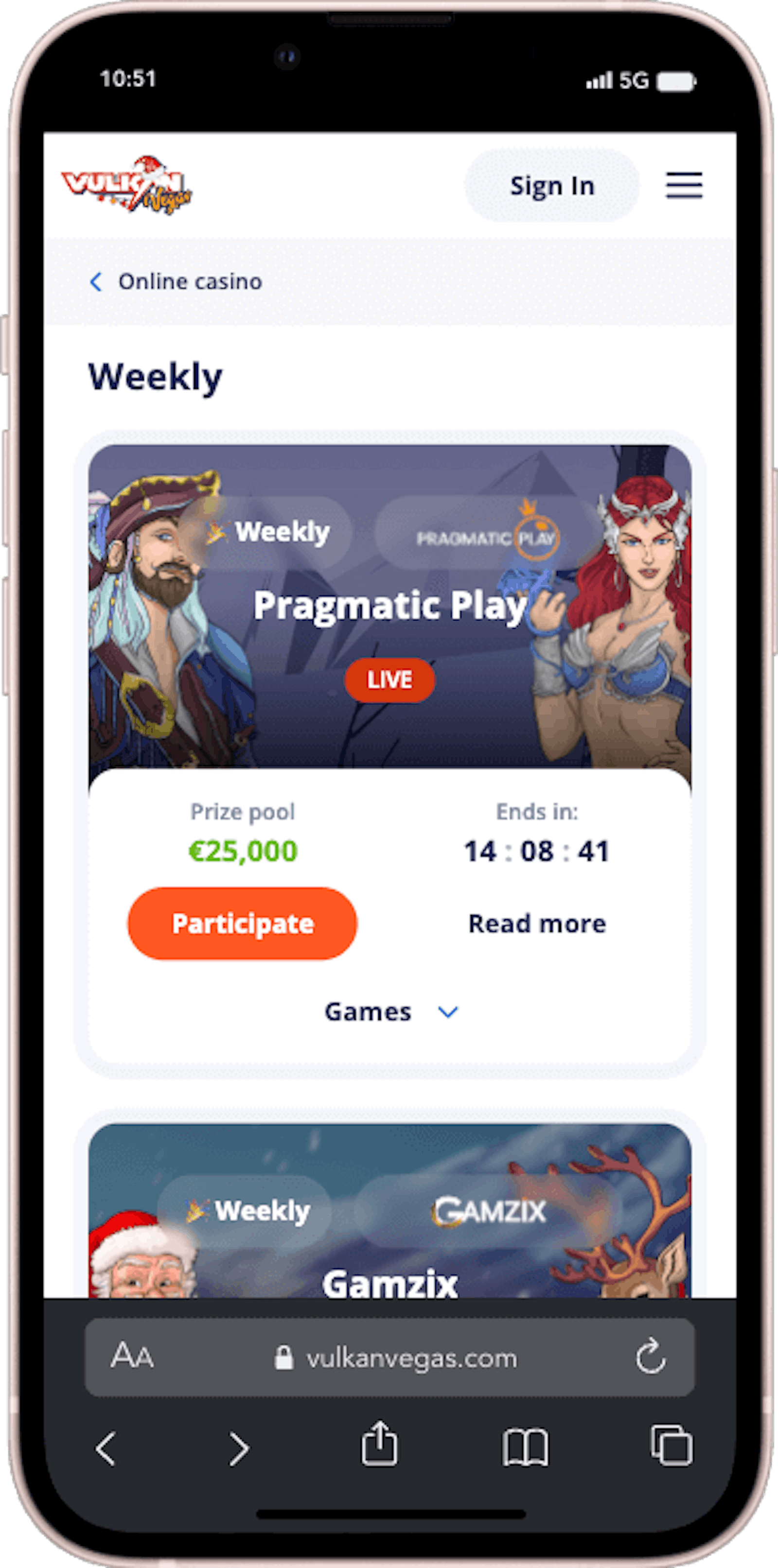 Vulkan Vegas Kampanjer pa mobil