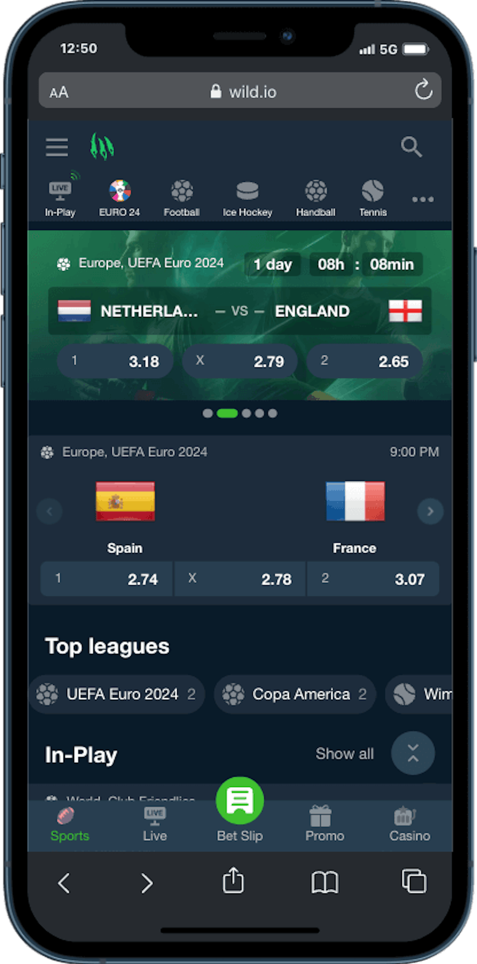 Wild io odds mobilversjon