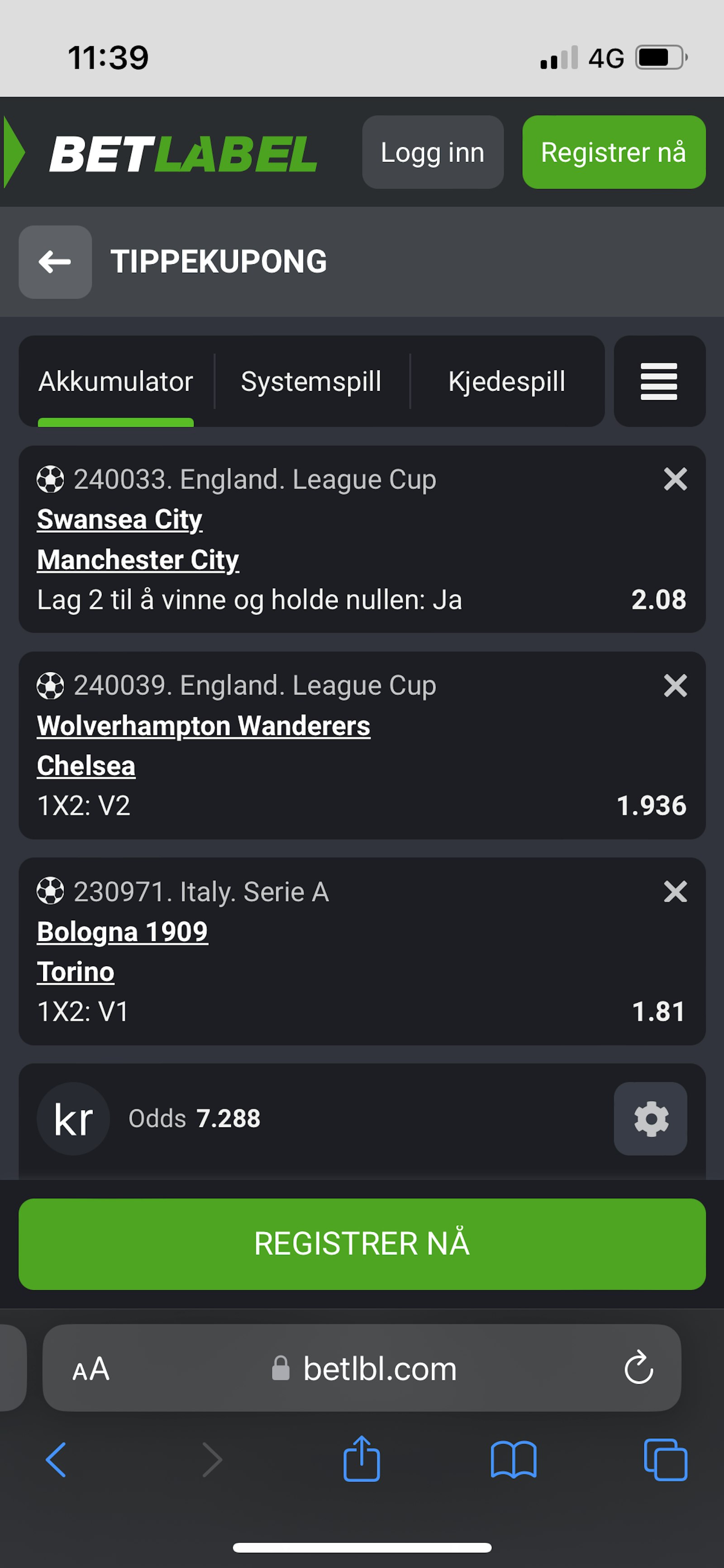 Betlabel tippekupong