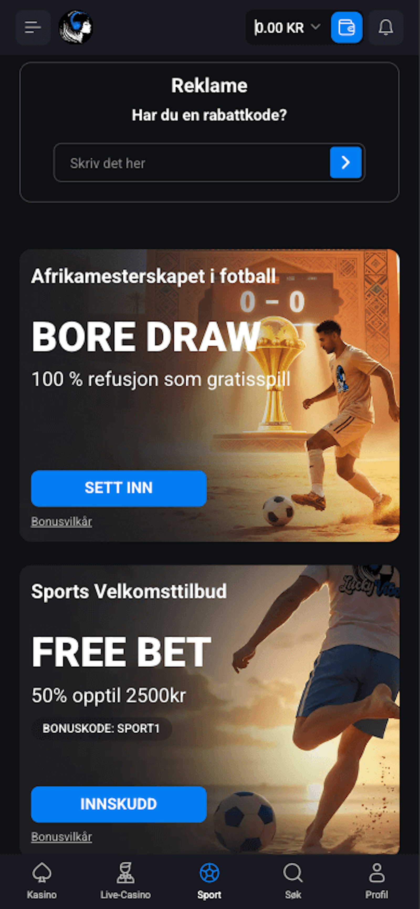 Lucky vibe kampanjer mobil