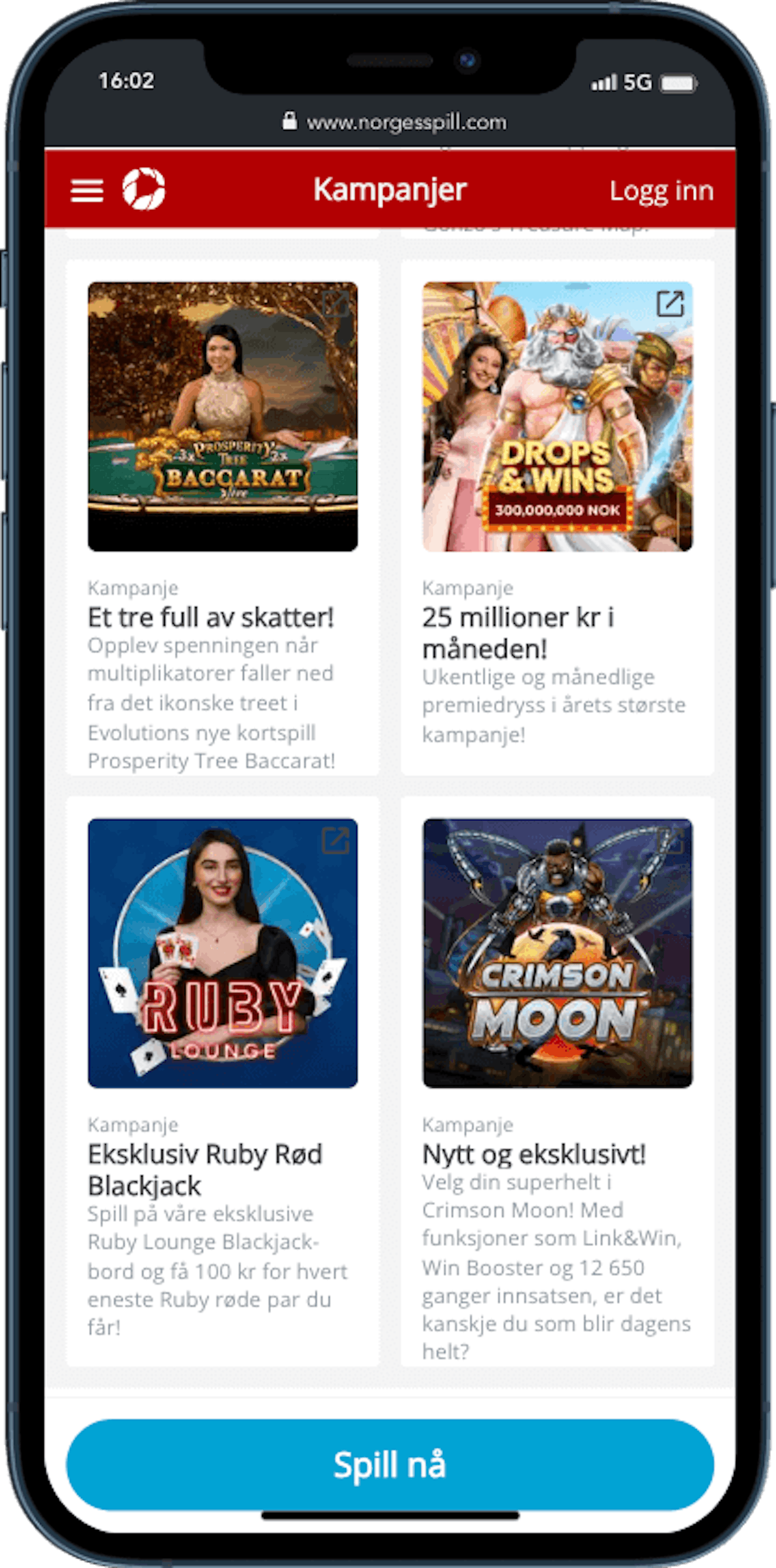 Norges Spill Kampanjer pa mobil
