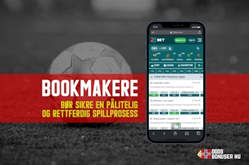 En mobil som viser en sikker og pålitelig bookmaker side, og en fotball i bakgrunn