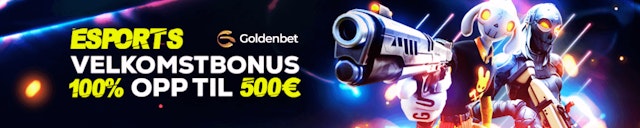 Promobildet for Goldenbet sin Esport Velkomstbonus