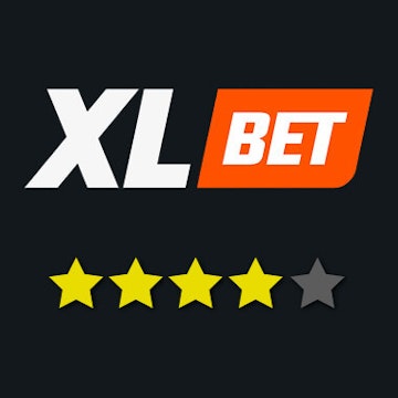 XL Bet logo og fire gule stjerner som vurdering