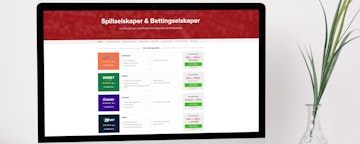 Spillselskaper page mockup